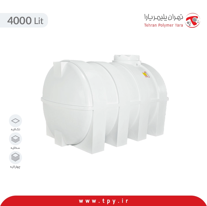 تصویر مرجع سازنده برای مخزن تهران پلیمر یارا مخزن 4000 لیتری افقی (خوابیده)